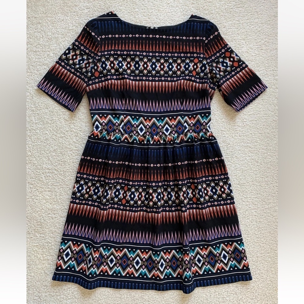 Maeve Diamond Layer Fit & Flare Dress XS Aztec Professional Career Event Party